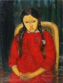 GIRL IN RED Boris Dmitrievich Grigoriev